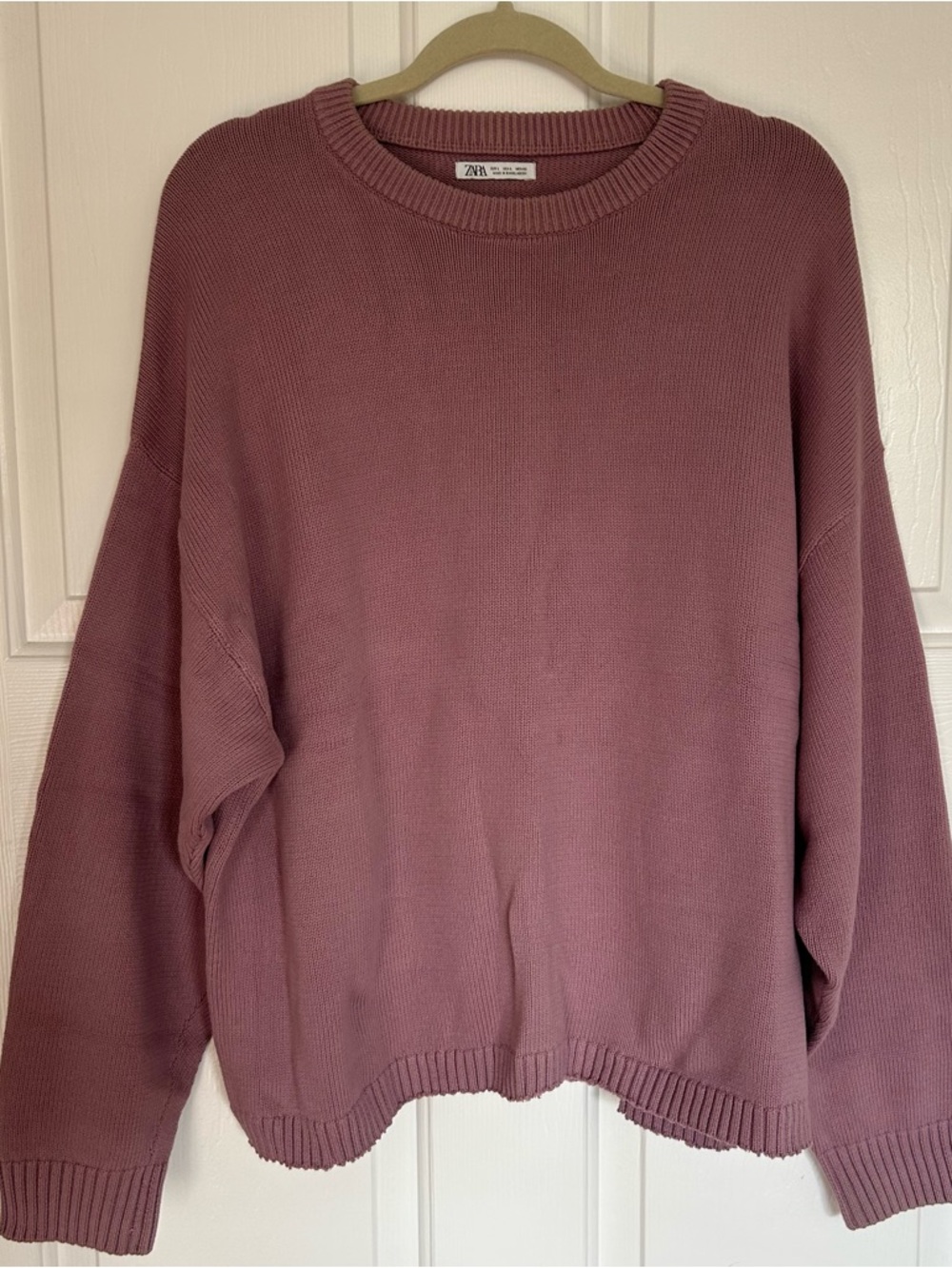 Zara Dusty Rose Crewneck Sweater